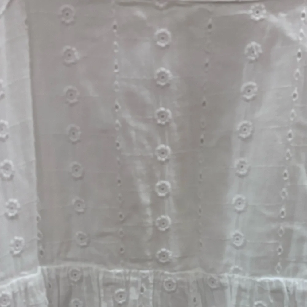 Cat & Jack Kids Size XL 14/16 Plus White Eyelet Embroidered Dress Beach Wedding